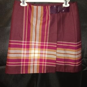Tommy Hilfiger Burgundy Plaid Skirt